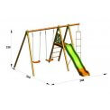XALTO Dječje igralište drvo-metal 2,30 m | Dječja igrališta, ljuljačke i tobogani | Webshop | Prodaja